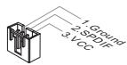 1. Ground 2. SPDIF 3. VCC