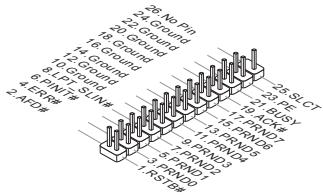 MSI NF725-C21 - Разъем параллельного порта: JLPT1 - 1