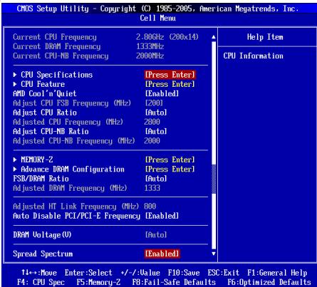 MSI NF725-C21 - Cell Menu - 1