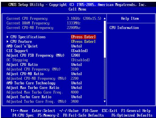 MSI 760GM-P34 - 核心菜单 - 1