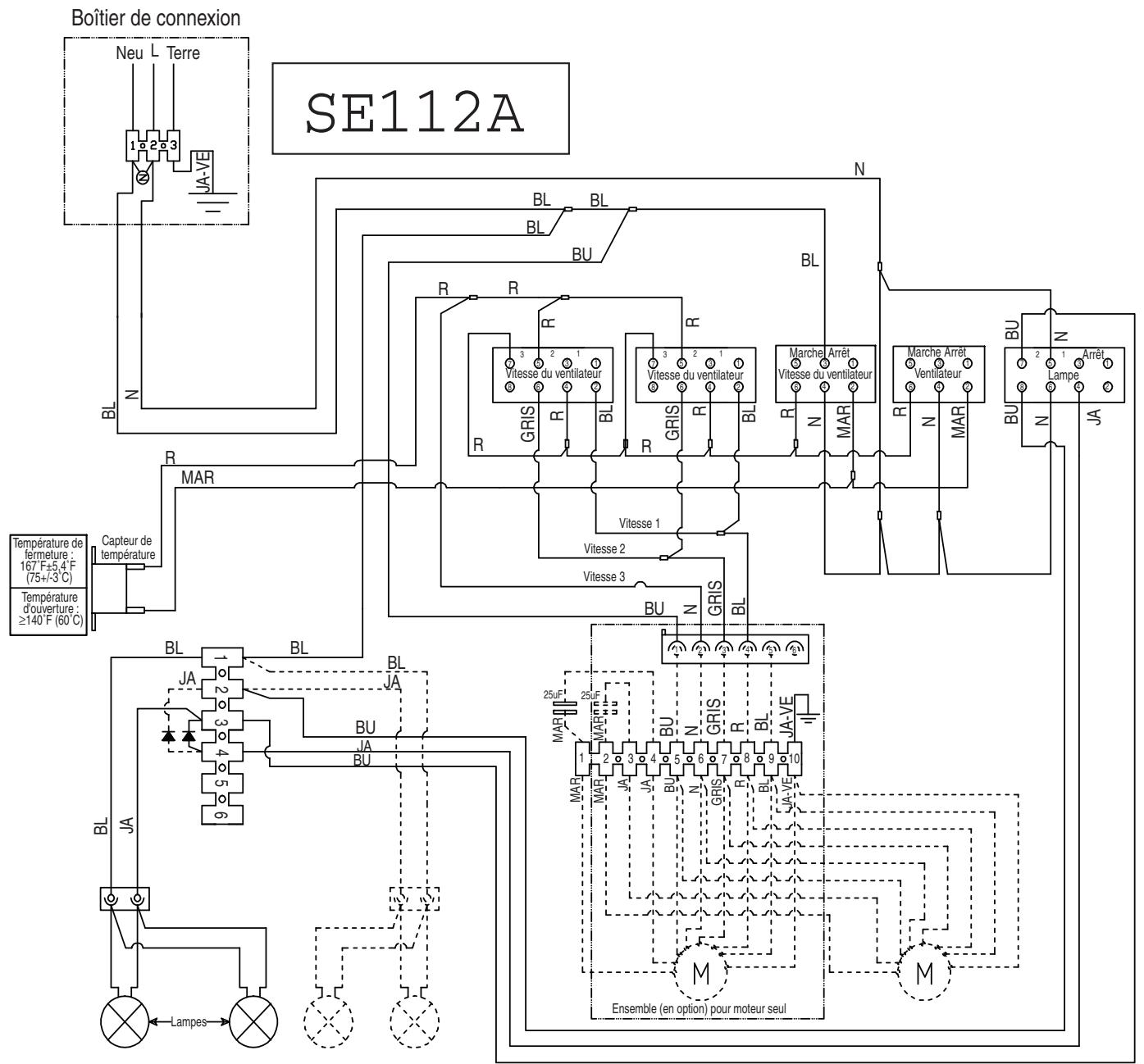 BAUKNECHT UXL6036YS  - INSTALLATION - SCHEMA DE CÂBLAGE - 1