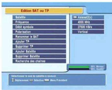 METRONIC LA TERBOX 1.0 TERMINAL SATELLITE 441602 - Modifier la liste des transpondeurs - 1