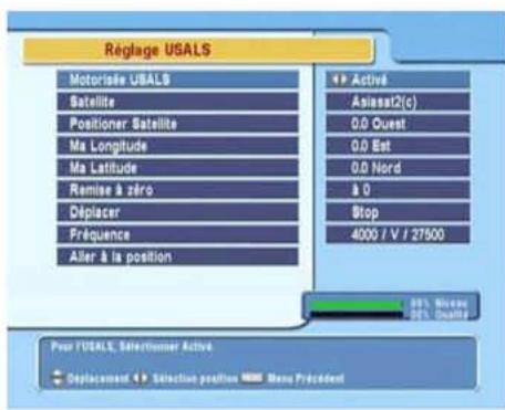 METRONIC LA TERBOX 1.0 TERMINAL SATELLITE 441602 - Configuration des réglages USALS - 1