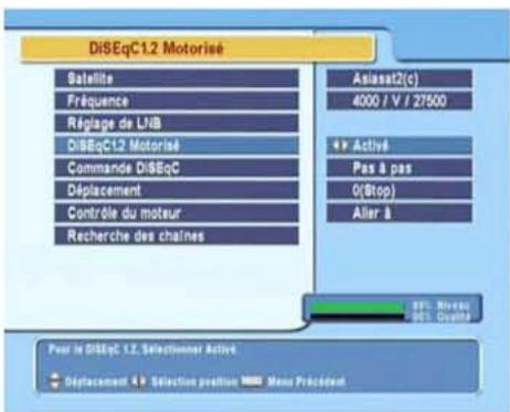 METRONIC LA TERBOX 1.0 TERMINAL SATELLITE 441602 - Configuration des réglages diseqc 1.2 - 2