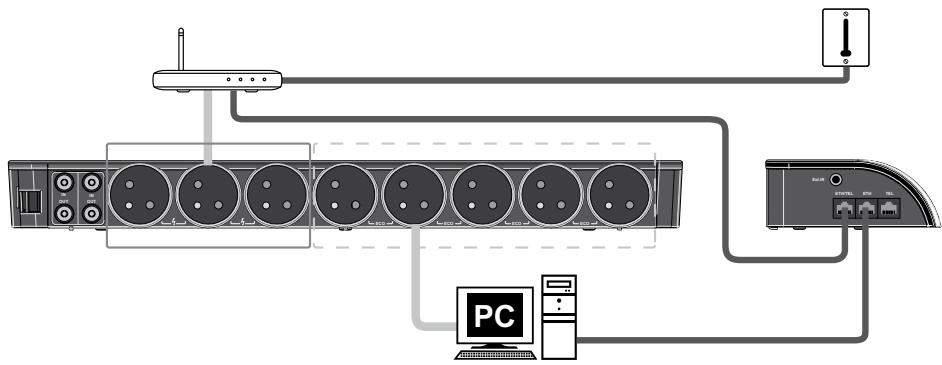 METRONIC 495016 - B - branchement de la protection ethernet / téléphone - 2