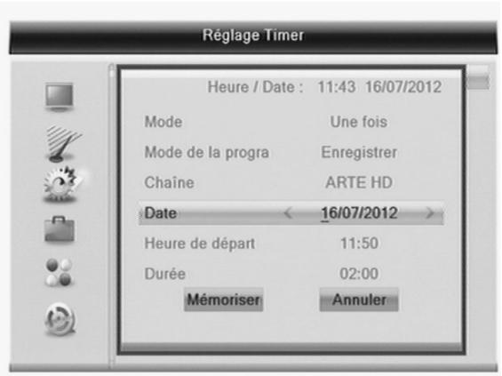 ELAP HYDRIS HD - - Enregistrement (magnétoscope ou DVD-R) en différé avec le Timer - 1