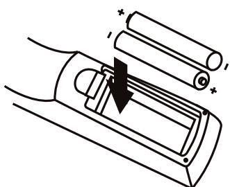 ELAP HYDRIS HD - - Mise en place des piles de la télécommande - 2