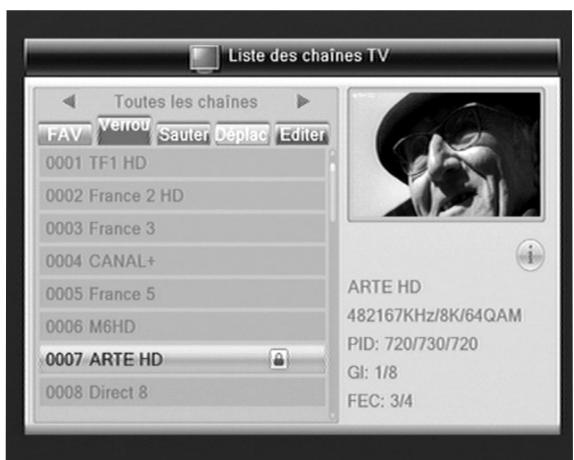 ELAP HYDRIS HD - Effacer une chaine (touche bleue) - 1