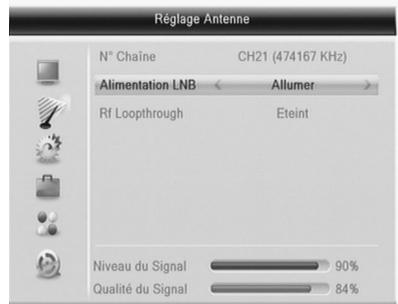 ELAP HYDRIS HD - - Réglage de l'antenne TNT : - 5