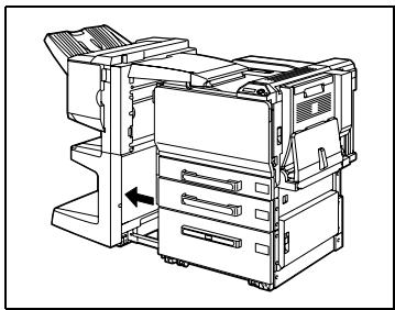 KONICA MINOLTA BIZHUB C252P PHASE3 PRINTER - Pour vider le réceptacle des déchets de perforation de l'unité de finition FS-603 - 1