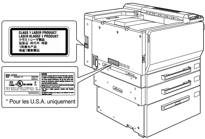KONICA MINOLTA BIZHUB C252P PHASE3 PRINTER - Etiquette sécurité laser - 1