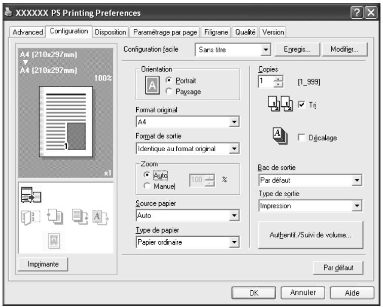 KONICA MINOLTA BIZHUB C252P PHASE3 PRINTER - Paramètres communs - 1