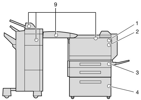 KONICA MINOLTA BIZHUB C252P PHASE3 PRINTER - Indications relatives aux serrages papier - 1