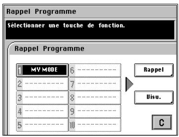 KONICA MINOLTA CF9001 - Rappel d'un programme - 2