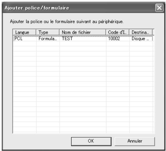 KONICA MINOLTA FONT MANAGEMENT UTILITY - Ajouter police/formulaire - 2