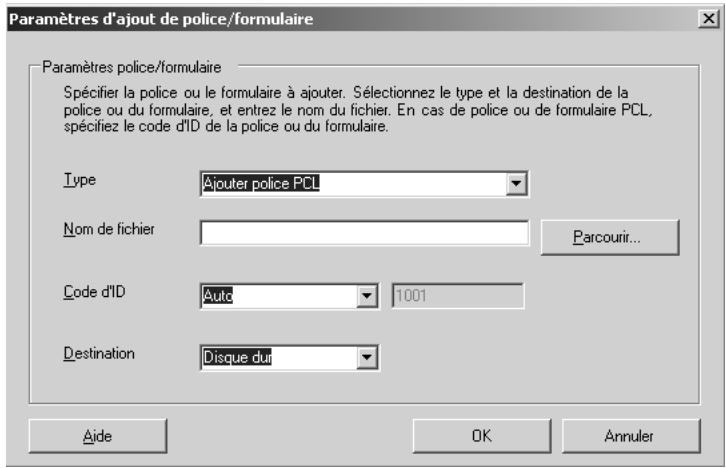 KONICA MINOLTA FONT MANAGEMENT UTILITY - Cliques sur le bouton Ajouter à la liste. - 1