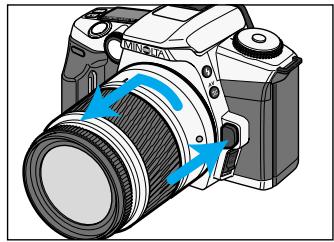 KONICA MINOLTA MAXXUM 5 - Retrait de l'objectif - 1