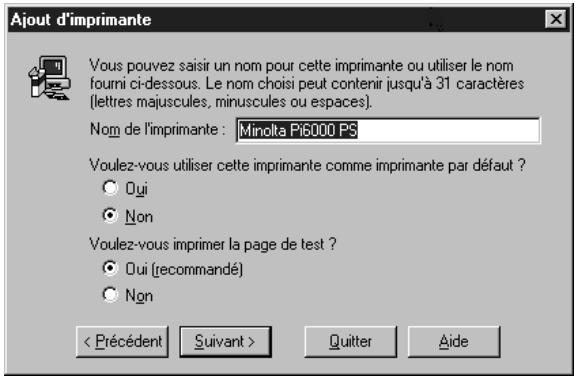 KONICA MINOLTA PI6000 PS - Installation manuelle du pilote d'imprimante PostScript Pi6000 - 10