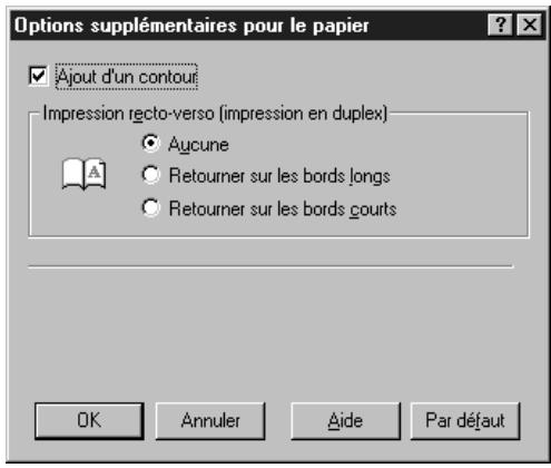 KONICA MINOLTA PI6000 PS - Boite de dialogue Options supplémentaires pour le papier - 1