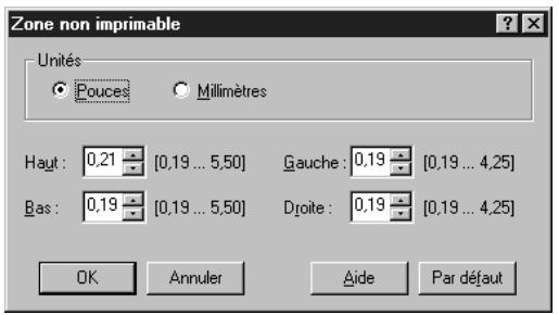 KONICA MINOLTA PI6000 PS - Boite de dialogue Zone non imprimable - 1