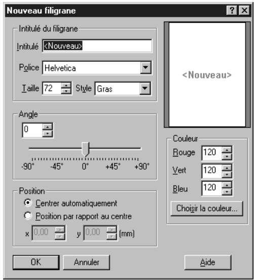 KONICA MINOLTA PI6000 PS - Boite de dialogue Nouveau filigrane - 1