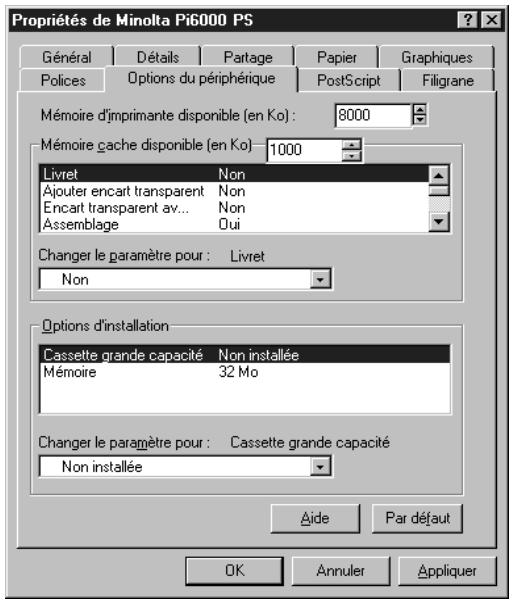 KONICA MINOLTA PI6000 PS - Options du périphérique - 1