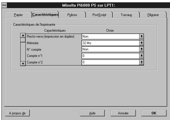 KONICA MINOLTA PI6000 PS - Panneau Caracteristiques - 1