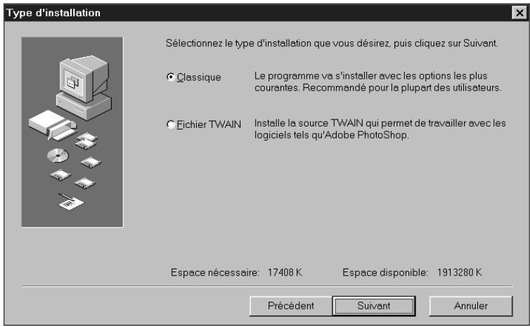 KONICA MINOLTA SCAN MULTI I HARDWARE - Choisissez l'installation Classique ou l'installation des fichiers Twain seuls, puis cliquez sur OK. - 3