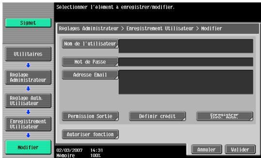 KONICA MINOLTA AU-201 - Enregistrement à partir du panneau de configuration du produit multifonction - 2