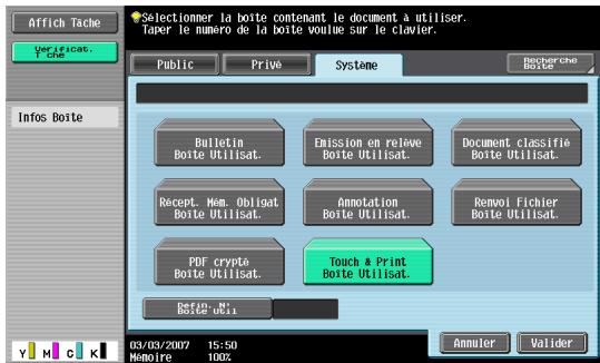 KONICA MINOLTA AU-201 - Touchez [Touch &amp; Print Boite Utilisat.], fais touchez [Verifier]. - 1