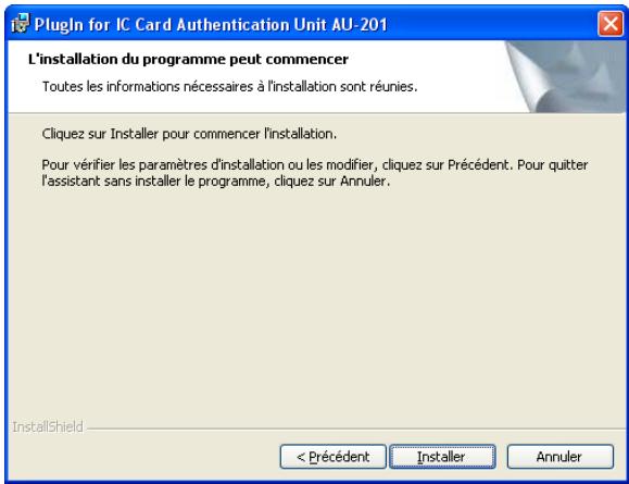 KONICA MINOLTA AU-201 - Cliquez sur [Installer]. - 1