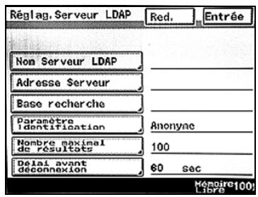 KONICA MINOLTA BIZHUB 250 PH2 5 SCAN - Pour spécifique les réglages du Serveur LDAP - 3