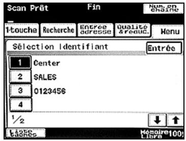 KONICA MINOLTA BIZHUB 250 PH2 5 SCAN - Spécifier le réglage Identif. Emetteur - 3