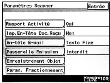 KONICA MINOLTA BIZHUB 250 PH2 5 SCAN - Paramètres Fractionnement - 1