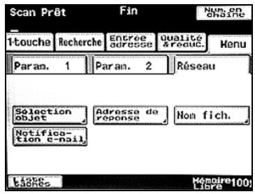 KONICA MINOLTA BIZHUB 250 PH2 5 SCAN - Appuyez sur [Réseau], puis [Notification E-mail]. - 1