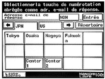 KONICA MINOLTA BIZHUB 250 PH2 5 SCAN - Sélectionnez une adresse de réponse, et appuyez sur [Entrée]. - 1