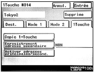 KONICA MINOLTA BIZHUB 250 PH2 5 SCAN - Enregistrer/Effacer une adresse secondaire - 1