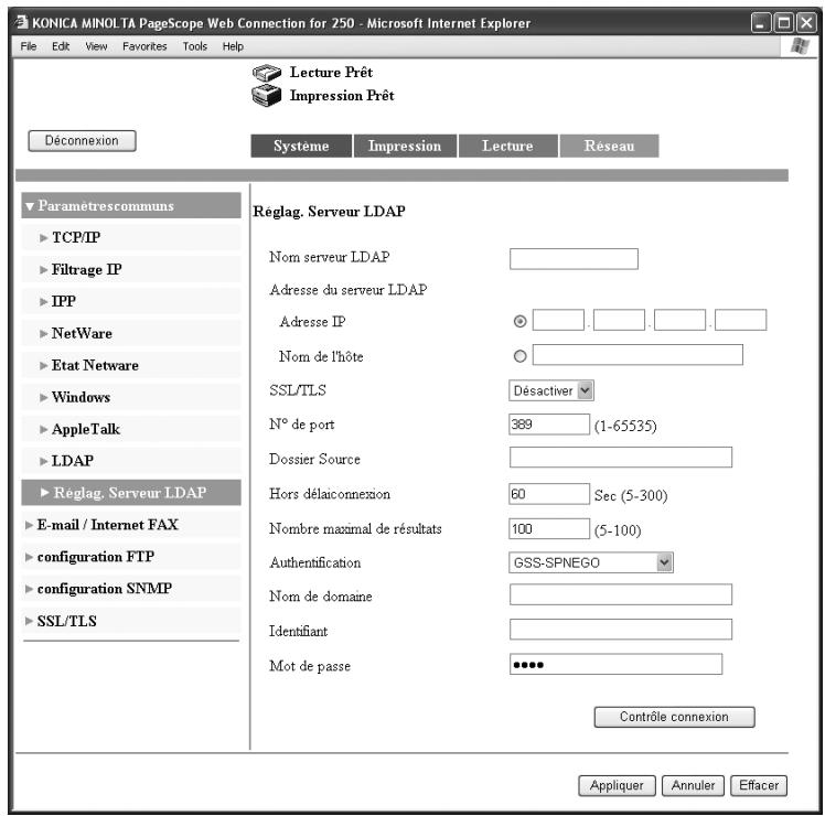 KONICA MINOLTA BIZHUB 250 PH2 5 SCAN - Spécifiez une valeur pour chaque paramètre. - 1