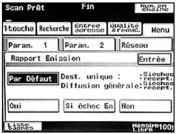 KONICA MINOLTA BIZHUB 250 PH2 5 SCAN - Appuyez sur [Param. 1], puis sur [Rapport EM]. - 2