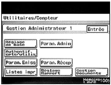 KONICA MINOLTA BIZHUB 250 PH2 5 SCAN - Spécifier les paramètres du Rapport Emission - 1