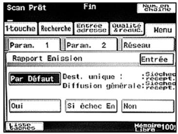KONICA MINOLTA BIZHUB 250 PH2 5 SCAN - Appuyez sur [Param. 1], fais sur [Rapport EM]. - 2