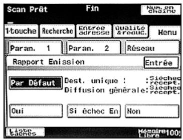 KONICA MINOLTA BIZHUB 250 PH2 5 SCAN - Spécifier les conditions d'impression du rapport d'émission - 2