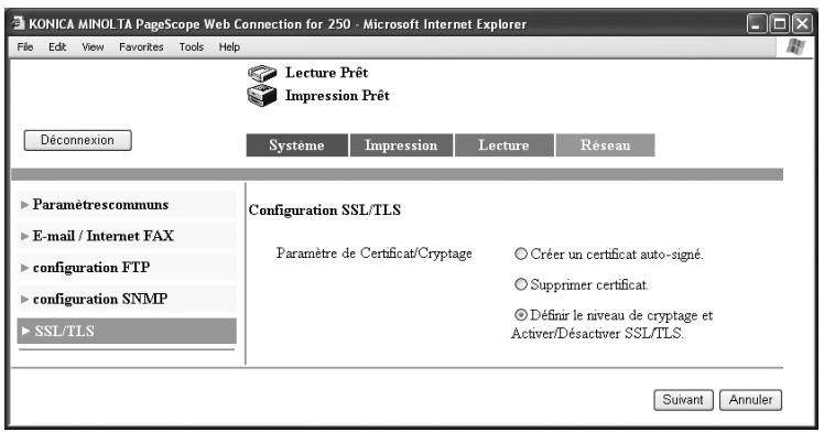 KONICA MINOLTA BIZHUB 250 PH2 5 SCAN - Spécifier la configuration SSL/TLS - 2