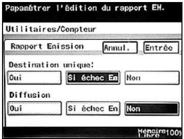 KONICA MINOLTA BIZHUB 250 PH2 5 SCAN - Spécifier les paramètres du Rapport Emission - 3