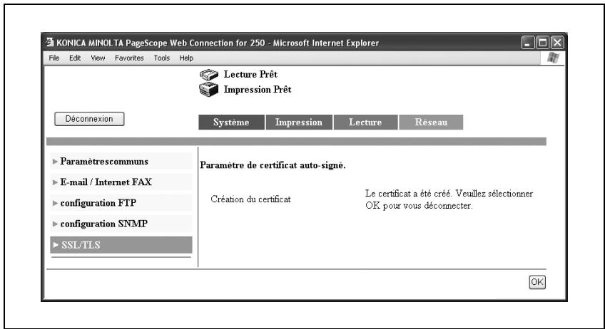 KONICA MINOLTA BIZHUB 250 PH2 5 SCAN - Cliquez sur [Créer]. - 1