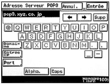 KONICA MINOLTA BIZHUB 250 PH2 5 SCAN - Adresse serveur POP3 - 3