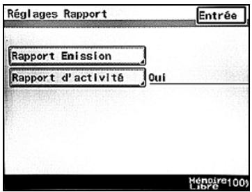 KONICA MINOLTA BIZHUB 250 PH2 5 SCAN - Spécifier les paramètres du Rapport Emission - 2