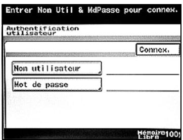 KONICA MINOLTA BIZHUB 250 PH2 5 SCAN - Si les réglages Authentication utiliser ont été spécifiés - 1