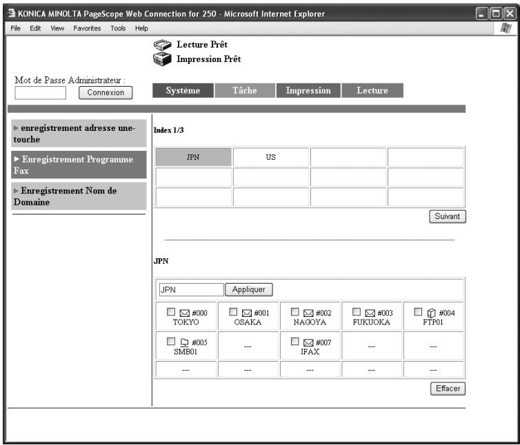 KONICA MINOLTA BIZHUB 250 PH2 5 SCAN - Enregistrement des Programmes Fax - 1