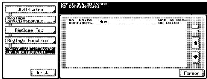 KONICA MINOLTA BIZHUB C450 - Confirmation du mot de passer d'une boite confidentielle - 4